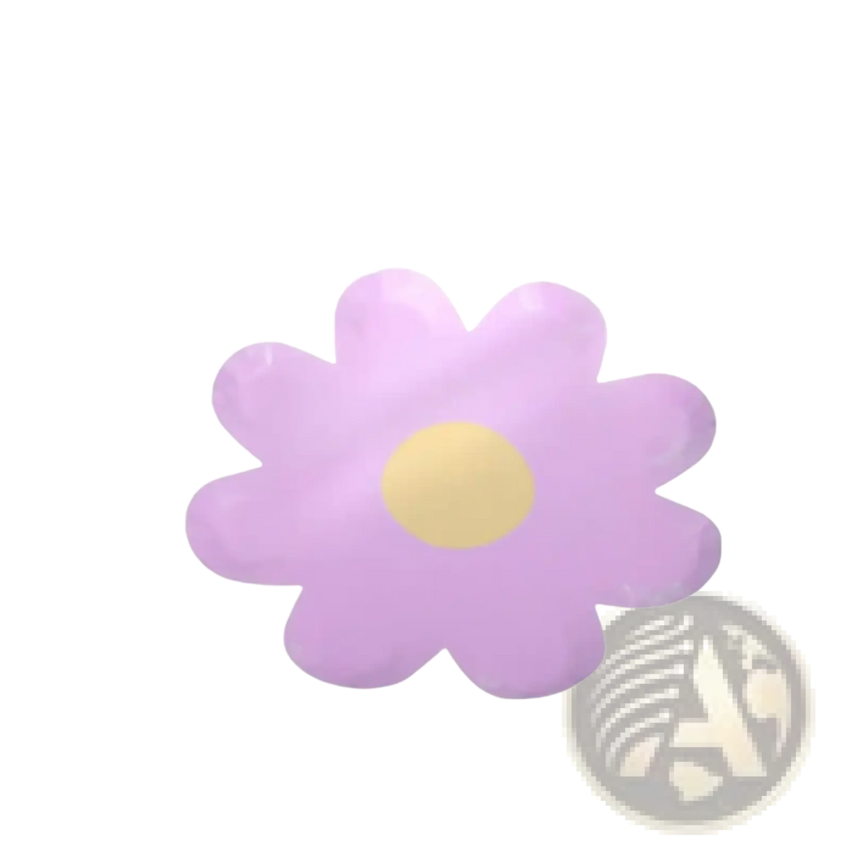 Pastel purple daisy paper plate with yellow center measuring 17.5cm diameter floral party tableware pack