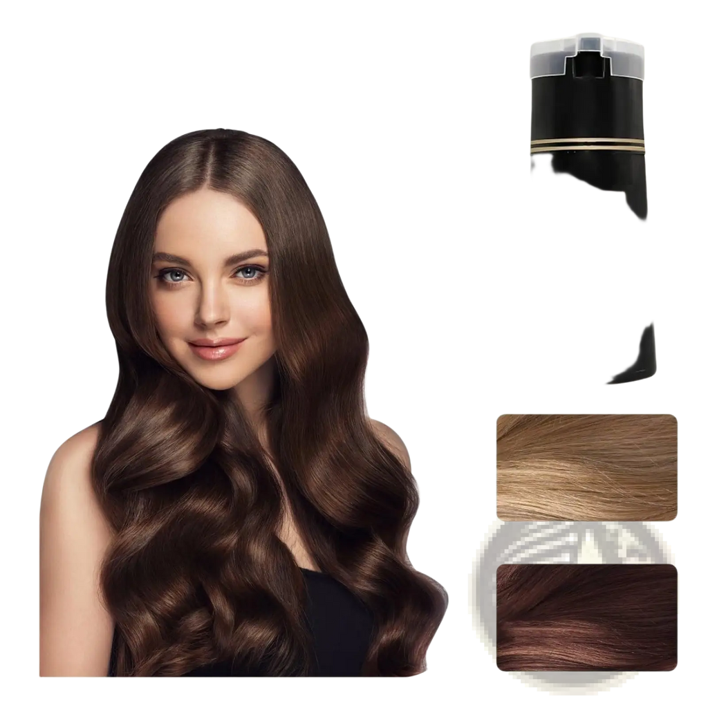 Dark brown hair dye shampoo 200ml moisturizing formula in a sleek black bottle with gold accents for hair color care
