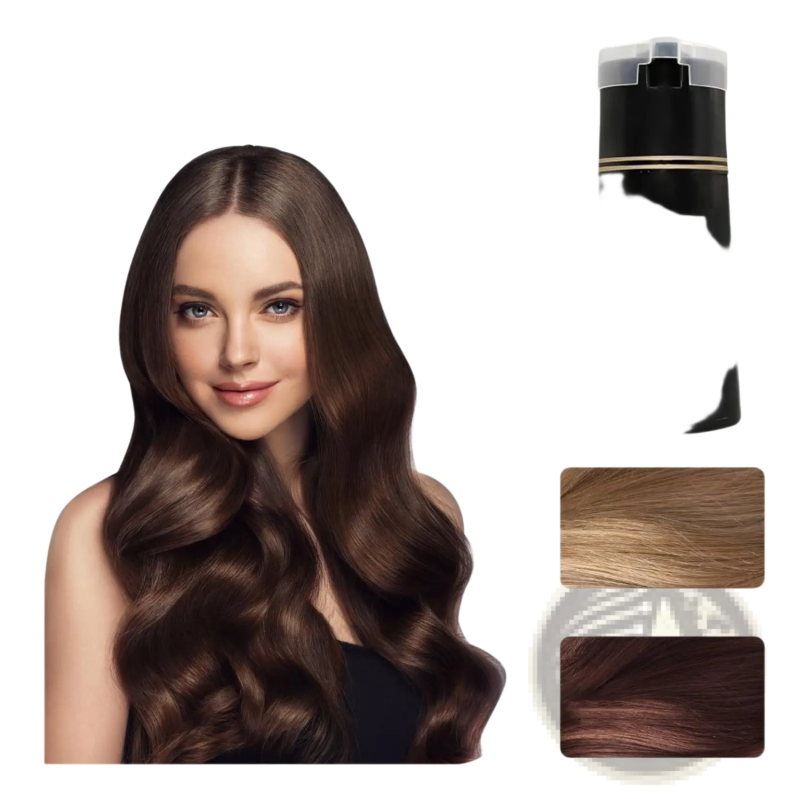 Dark brown hair dye shampoo 200ml moisturizing formula in a sleek black bottle with gold accents for hair color care