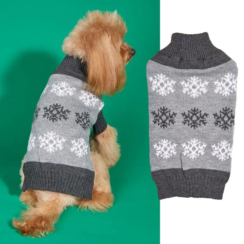 Suéter de Navidad para Perro Copo de Nieve Ropa de Invierno para Mascotas