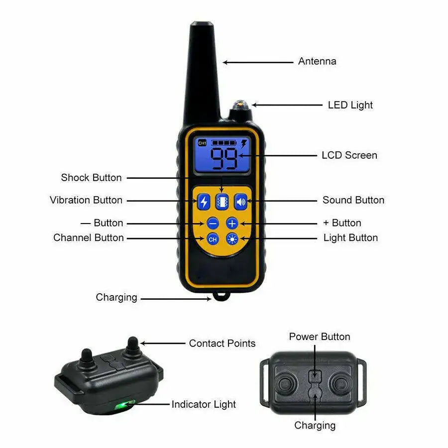 Dog Training Collar 3000 Ft Waterproof Remote