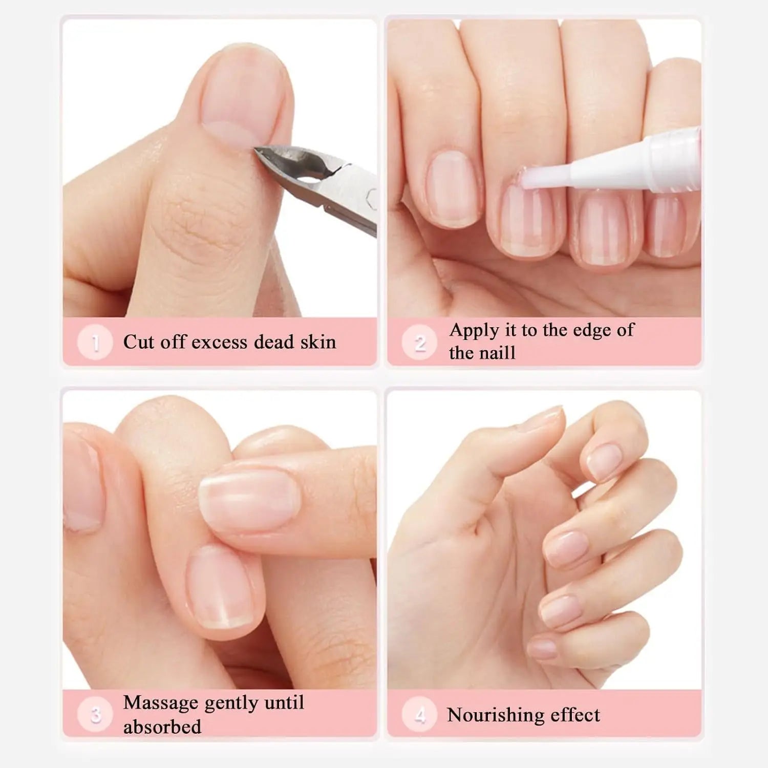 Silver metal nail clipper with curved blade and textured handle for use with nail growth oil for strength and moisture 1pc.