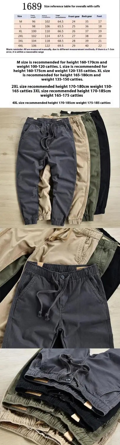 Men’s casual cargo jogger pants in dark navy featuring multiple pockets and a relaxed fit for versatile wear.