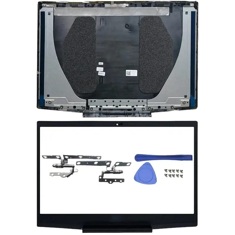 Black dell g3 3590 laptop screen bezel hinges palmrest assembly with integrated camera and replacement parts set