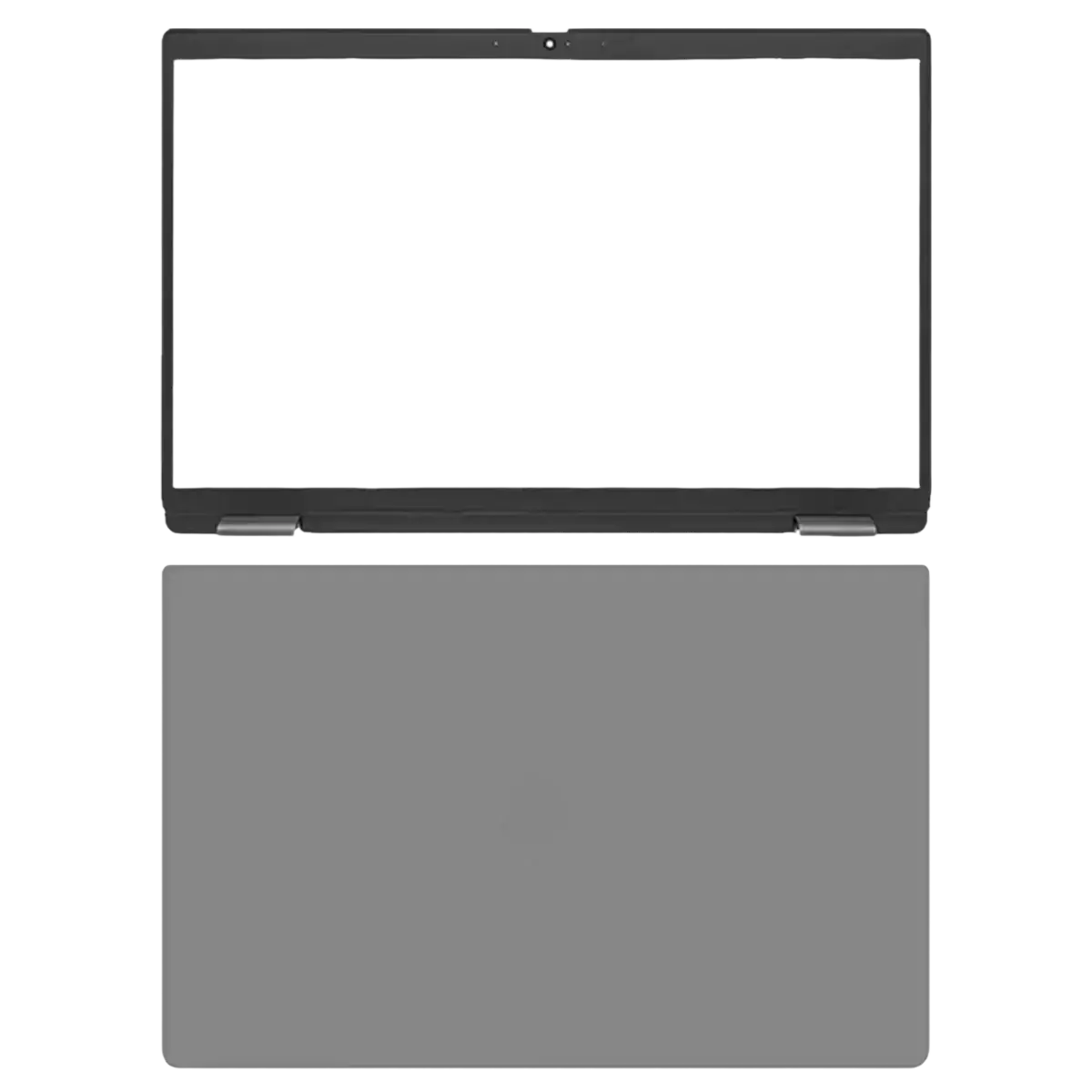Black dell latitude 5530 5531 replacement case 09t2nw with silver hinges and gray palm rest assembly
