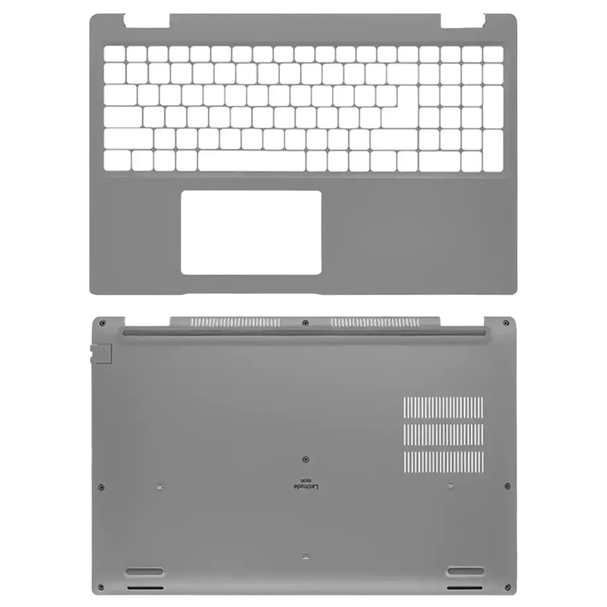 Gray laptop palm rest and base cover set with matte finish and cutouts for keyboard and touchpad for dell latitude 09t2nw