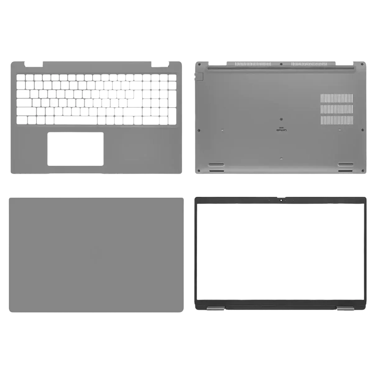 Gray dell latitude 5530 5531 replacement case 09t2nw with keyboard deck white keys touchpad lid cover and ventilation panel