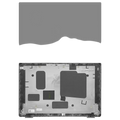 Gray plastic dell latitude 5530 5531 replacement laptop base 09t2nw with black adhesive pads and metal frame backside
