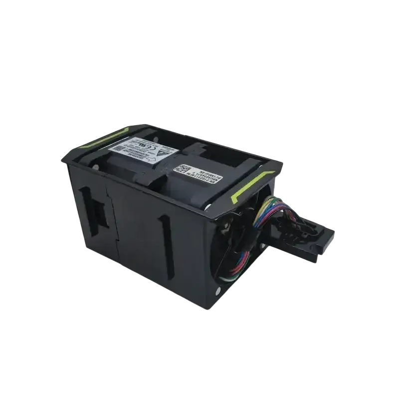 Black plastic delta 20000 rpm blower fan with colorful wires visible from the back side of the rpm blower fan