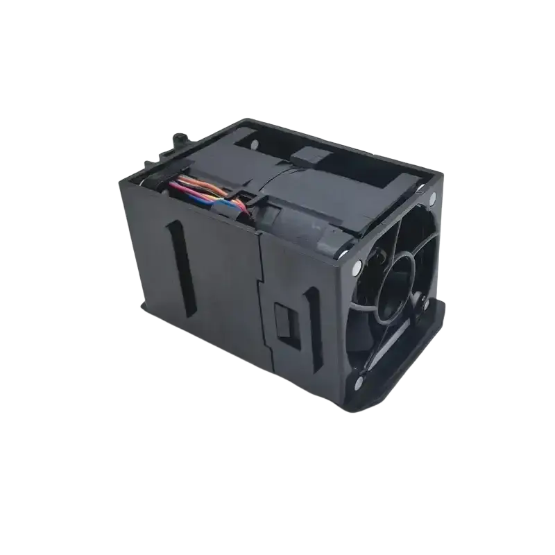 Black plastic delta 20000 rpm blower fan with circular intake grille and visible internal wiring