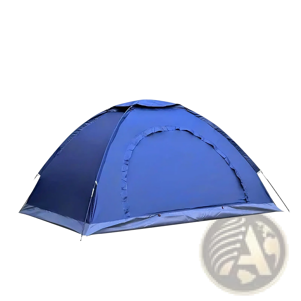 Blue dome-style desert fox waterproof outdoor camping tent with waterproof fabric exterior and reinforced seams