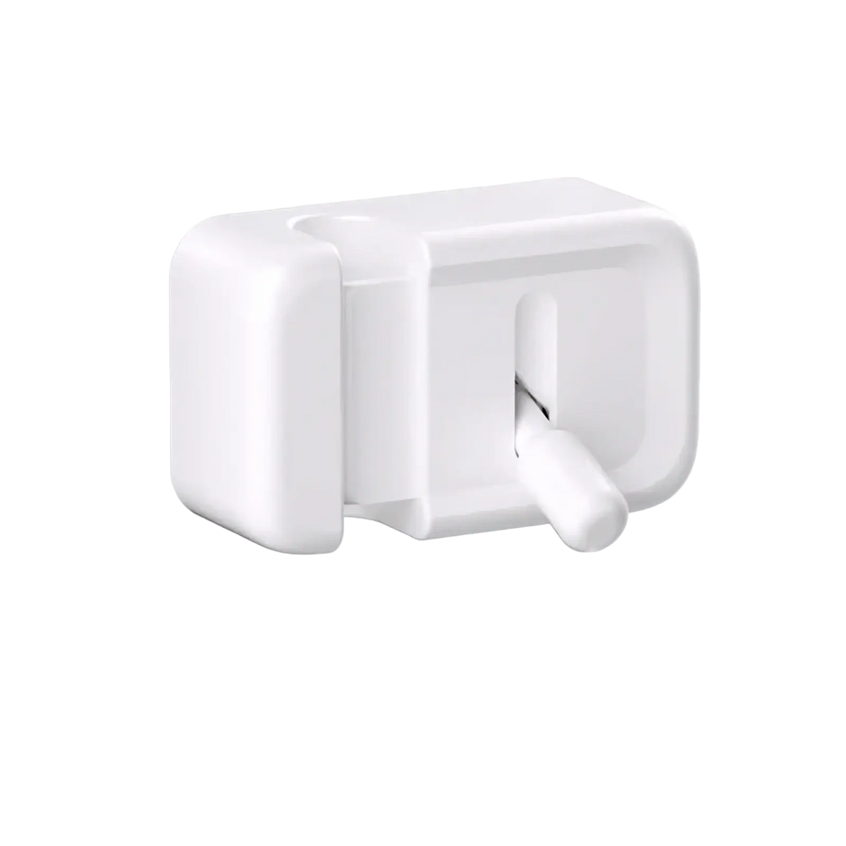 White plastic desk cable clip no drill cord organizer wall-mounted hook 2.2cm high 3.5cm wide smooth rounded design