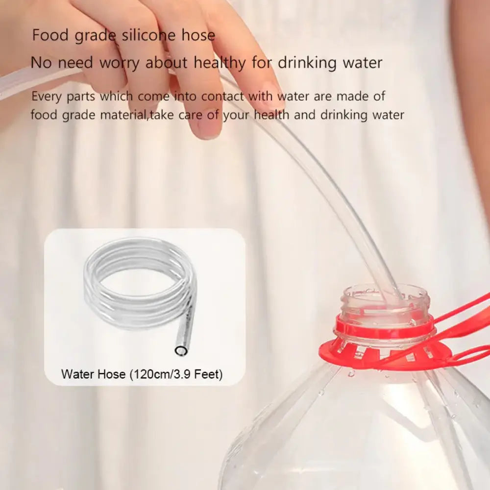 Transparent food-grade silicone water hose 120cm long for rechargeable smart automatic gallon water bottle pump