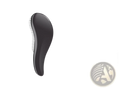 Black plastic detangling hairbrush with rounded ergonomic handle and fine bristles from detangling hair brush set 3 piece glossy styling comb
