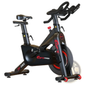 Black and red Dft Fitness indoor spinning exercise bike df-080 with sleek modern design for stationary workouts