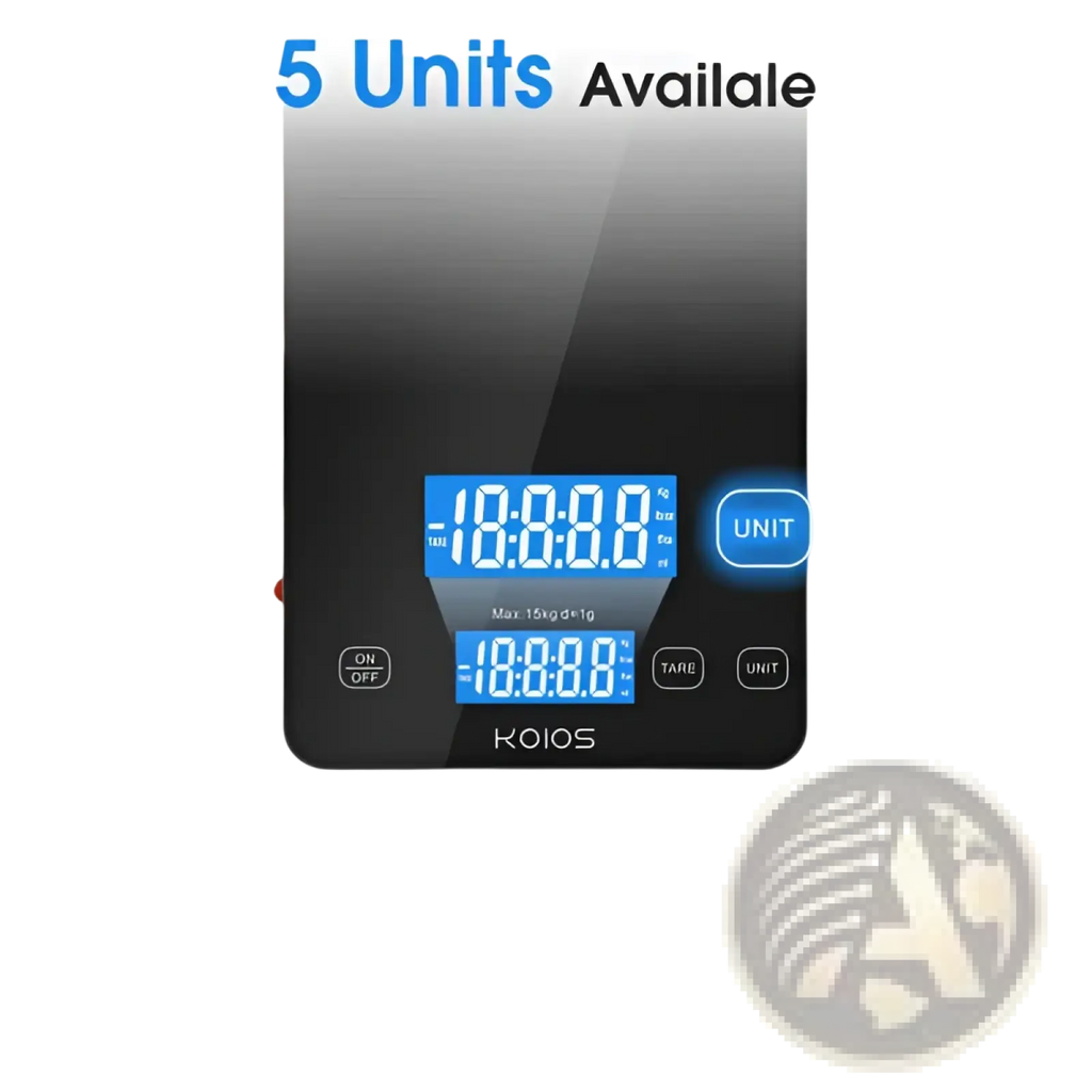 Black koios digital kitchen scale with blue led display rechargeable 15kg food scale for precise measurements