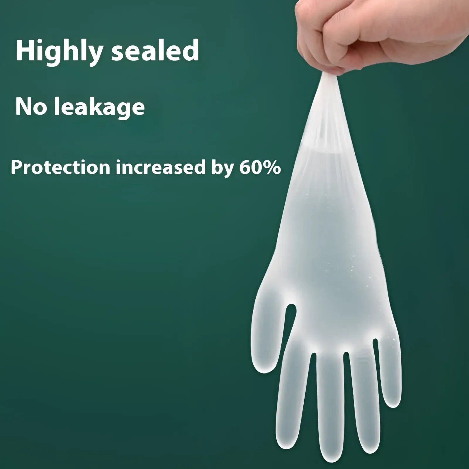 Transparent disposable pvc and nitrile kitchen glove with glossy finish designed for high-seal leak-proof protection