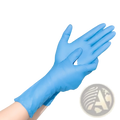 Long blue nitrile disposable kitchen gloves 100 pieces made of pvc and nitrile for versatile protection
