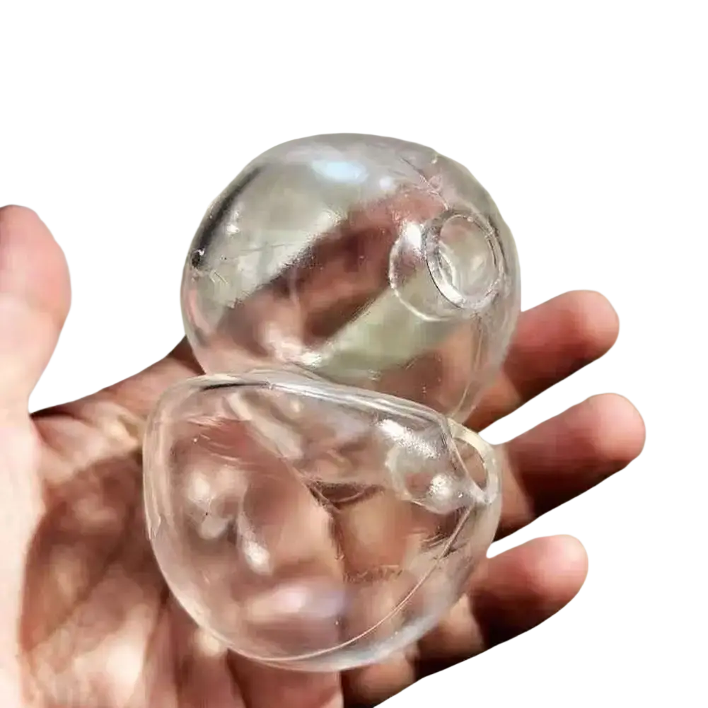 Diy handmade clear translucent silicone sensory squishy balls with textured surface for stress relief toy