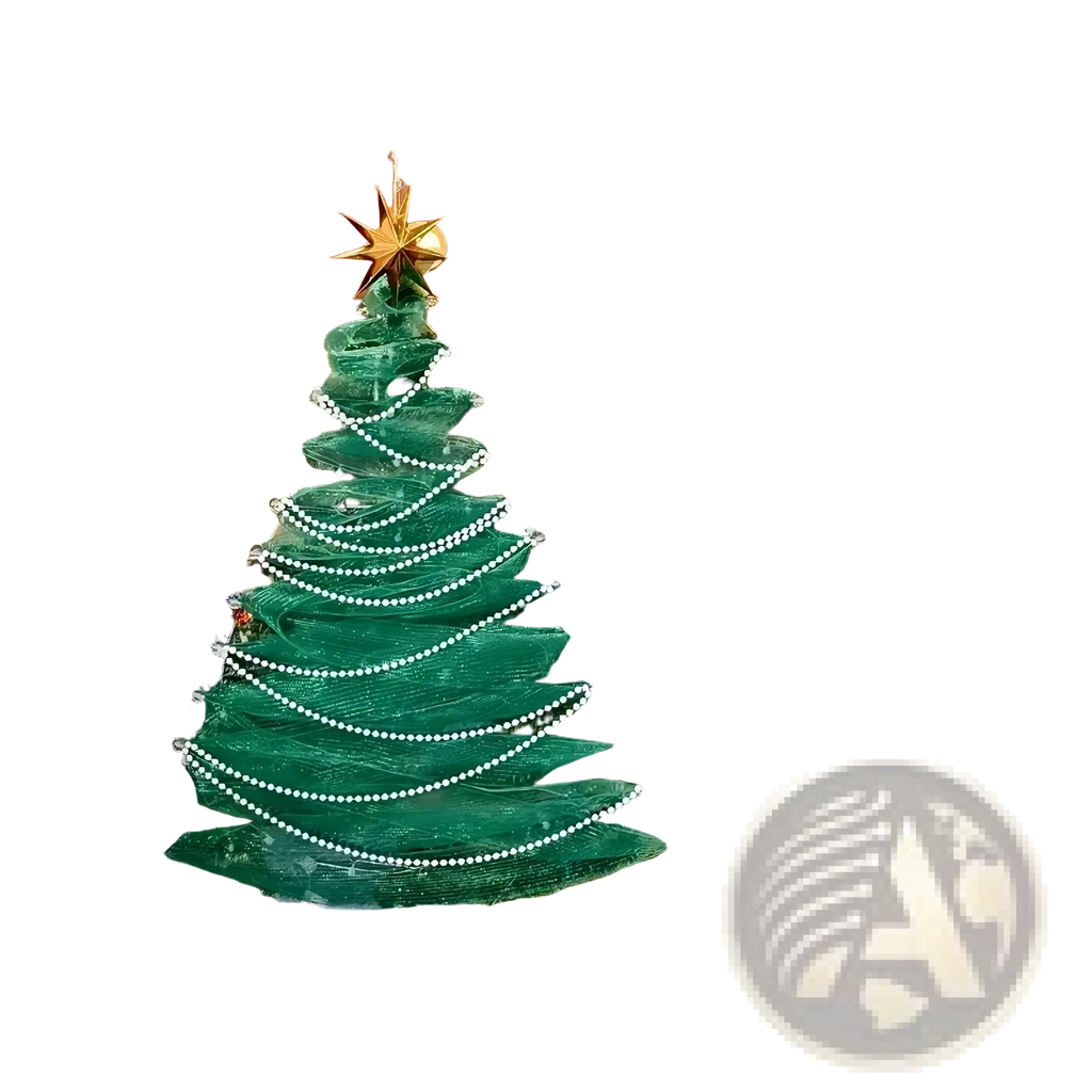 Diy mesh christmas tree window decoration kit featuring a green tree with white pearl beads and a golden star topper