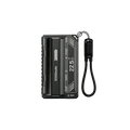 Black diy power bank case with silver circuit patterns and wrist strap designed for 22.5w fast charging power bank