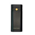 Black matte power bank with gold button and usb type-c port designed as a diy charging box with 18650 charger