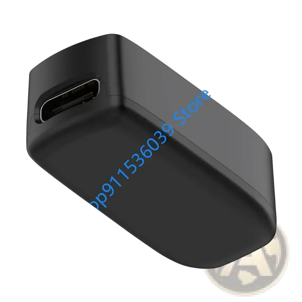 Black rectangular usb-c to usb-a adapter with matte finish for dji mic mini charging dock portable usb c base