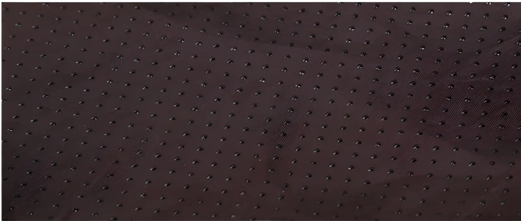 Dark brown perforated fabric on the dog car seat bed waterproof foldable carrier for breathability and comfort