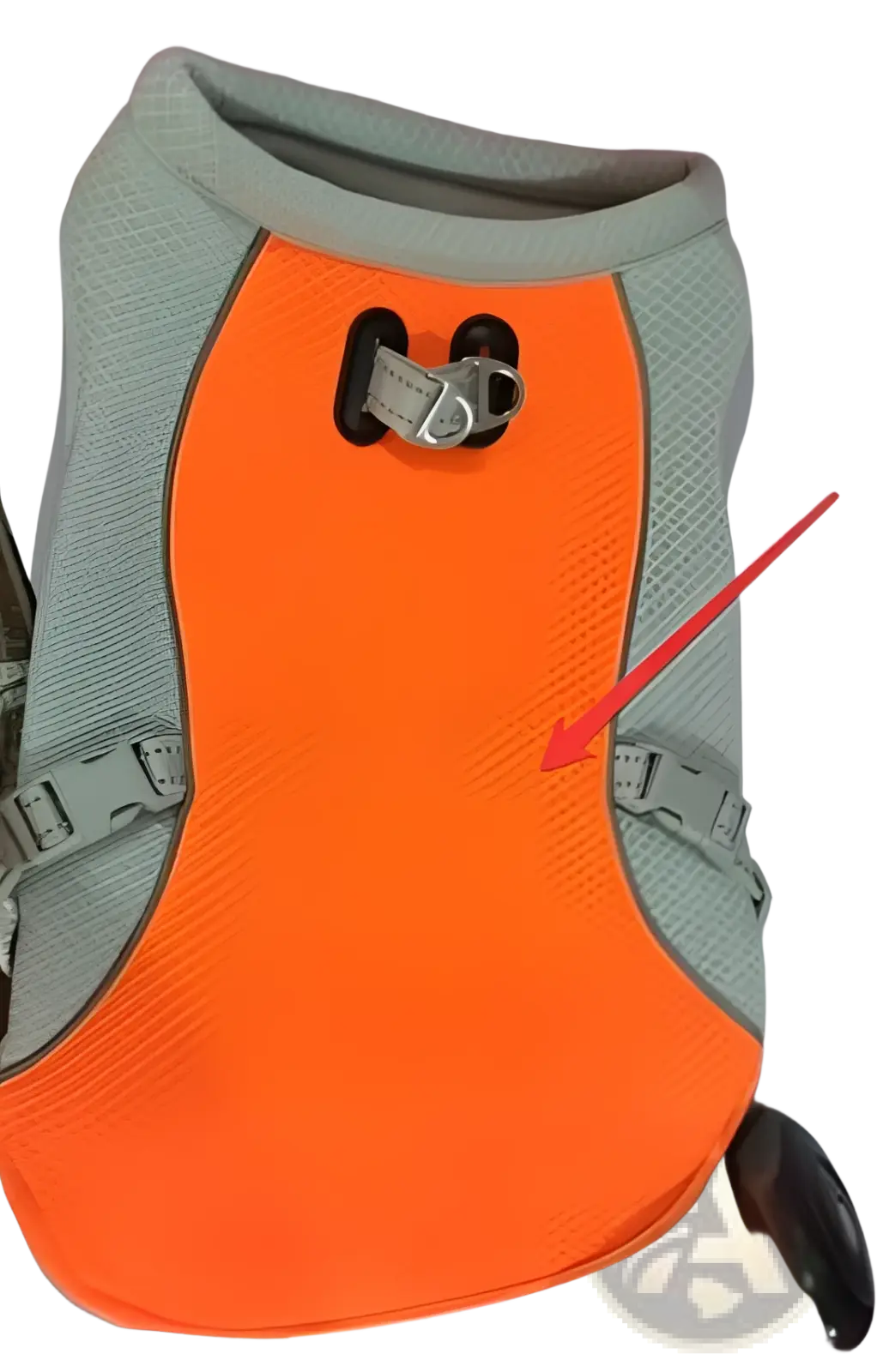 Bright orange and light gray reflective sun proof mesh dog cooling vest harness with adjustable straps and metal buckle