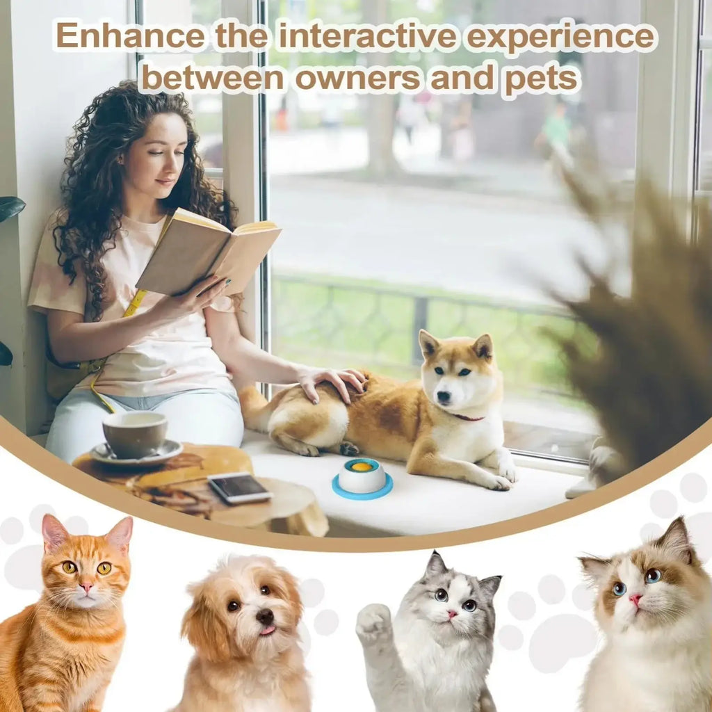 Blue and white interactive dog licking toy slow feeder bowl with yellow center for slow dog licking and feeding sessions