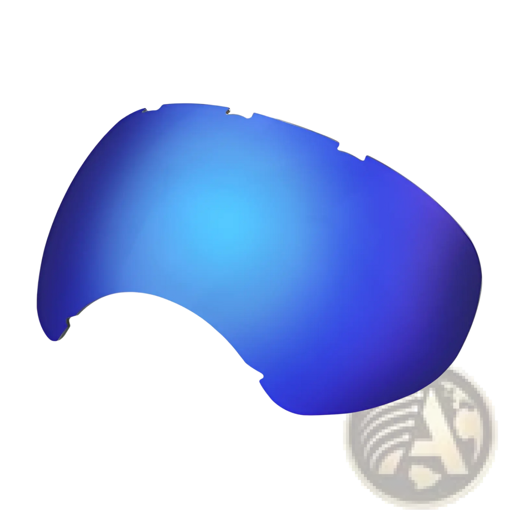 Blue mirrored ski goggle lens with gradient finish for dog ski goggles windproof anti fog pet eyewear