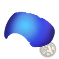Blue mirrored ski goggle lens with gradient finish for dog ski goggles windproof anti fog pet eyewear
