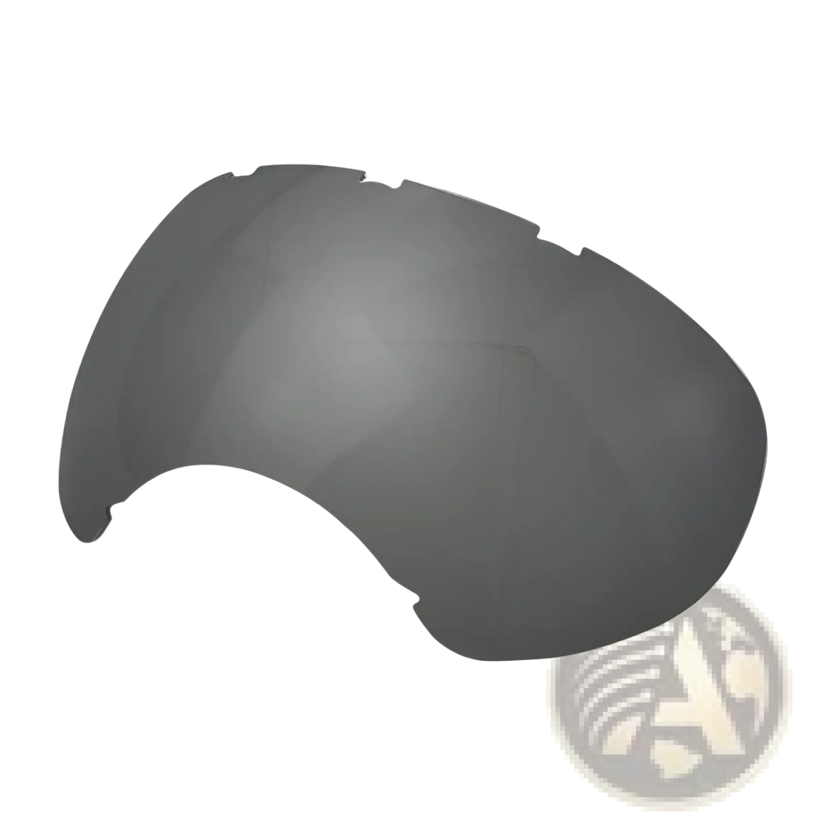 Gray mirrored lens dog ski goggles with curved ergonomic shape and precise cutouts for windproof anti fog protection