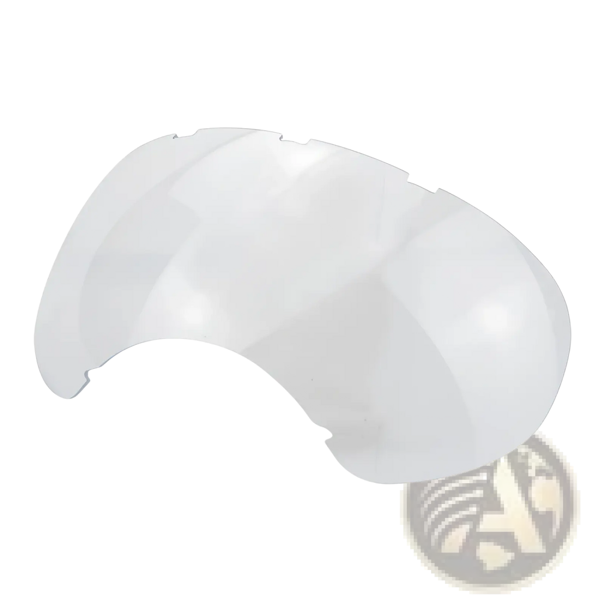 Clear curved visor shield of dog ski goggles windproof anti fog pet eyewear with smooth transparent plastic surface and textured edges