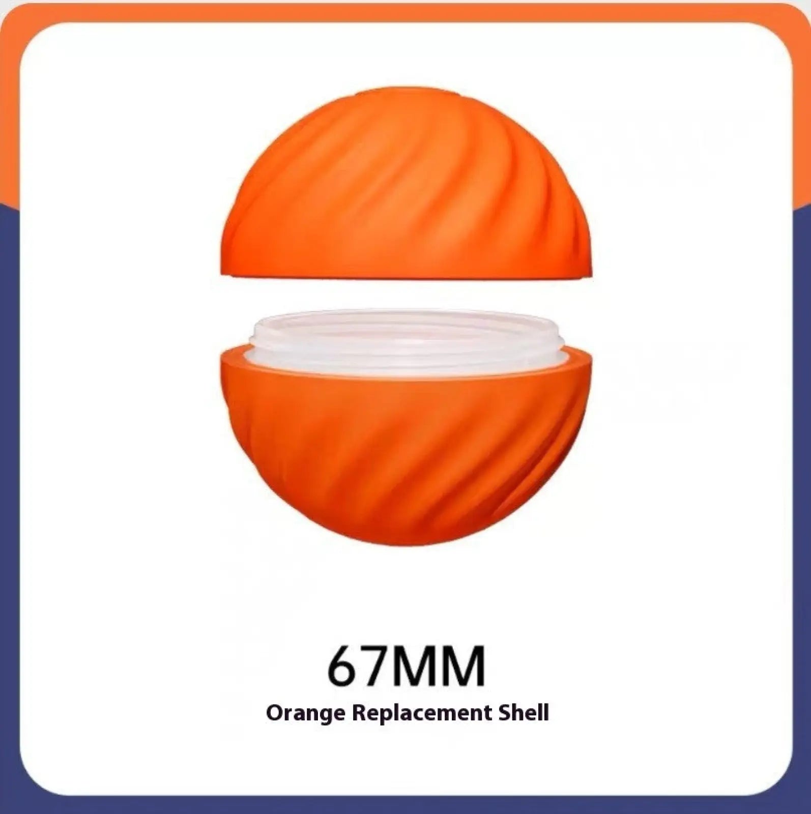 Bright orange ribbed rubber dog toy ball shaped like a citrus fruit for aggressive chewers training