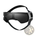 Black dog uv protection goggles with sleek matte frame and adjustable elastic straps for comfortable fit