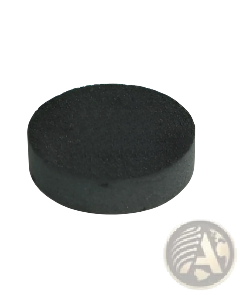 Black circular sponge with textured porous surface for dog water bottle 3 in 1 portable feeder with poop bag