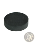Black circular sponge with textured porous surface for dog water bottle 3 in 1 portable feeder with poop bag