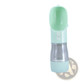 Dog water bottle portable travel feeder bowl 458ml with mint green top white base and clear plastic reservoir