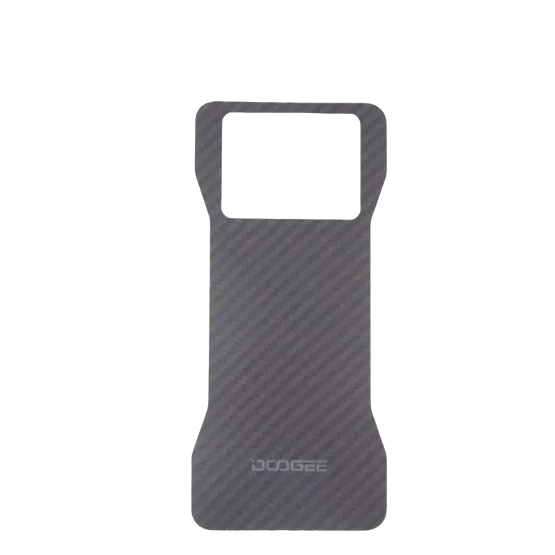 Black carbon fiber textured original composite back cover replacement for doogee v20 moble phone backside