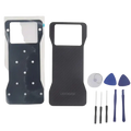 Black carbon fiber screen protector and repair kit for doogee v20 battery original replacement back cover
