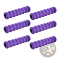 Purple foam grip handles with segmented ribbed texture for door handle safety guard 6pcs set