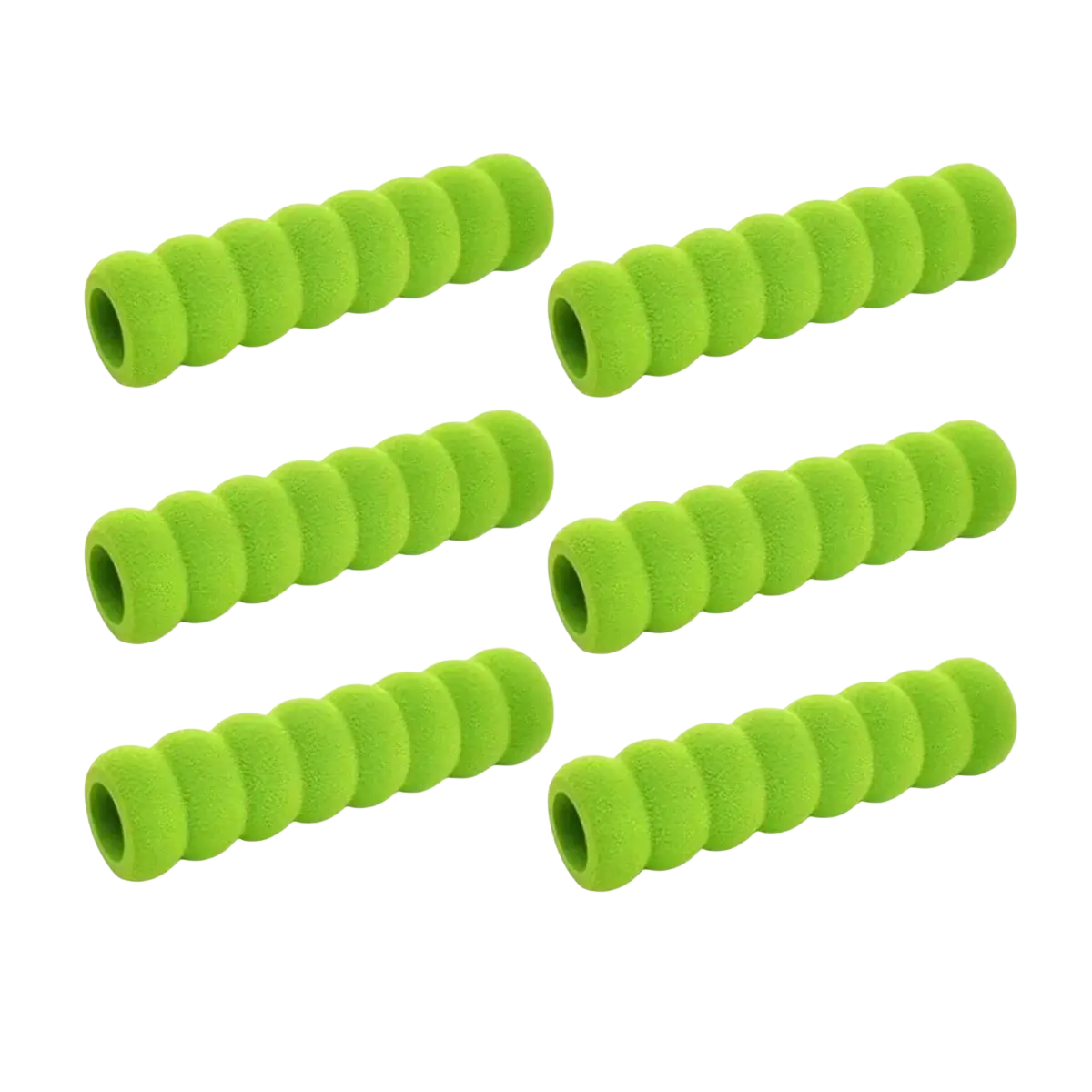 Door handle safety guard 6pcs with bright green spiral textured foam grip handles for enhanced safety and comfort