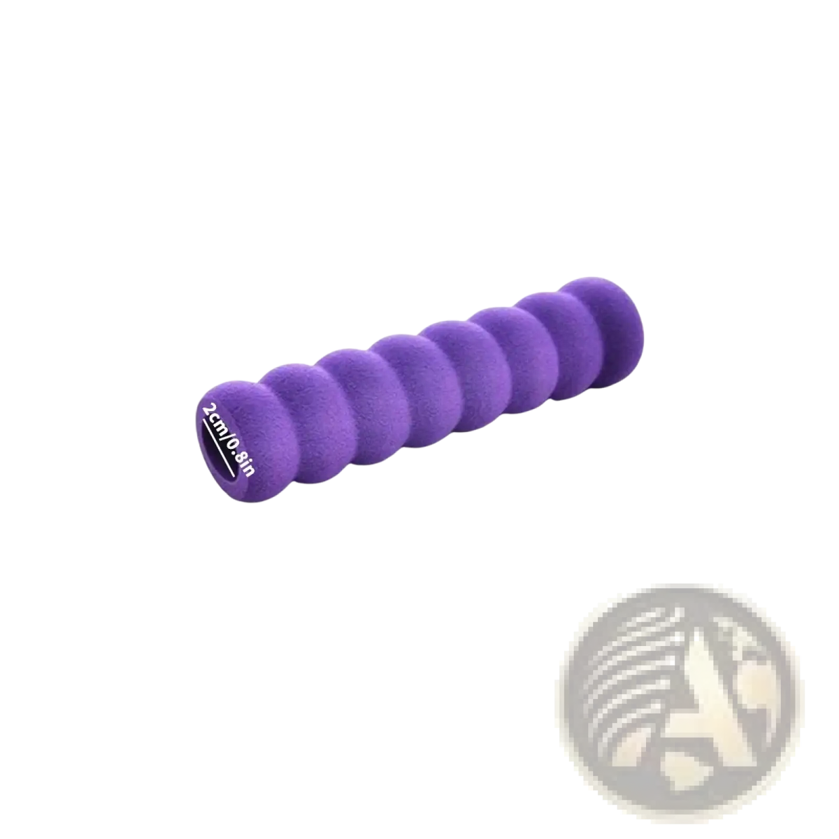 Purple foam roller with segmented textured surface and cylindrical shape included in door handle safety guard 6pcs set