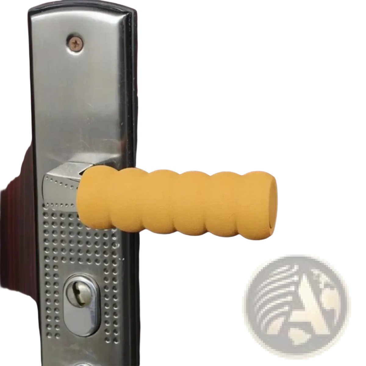 Yellow segmented foam grip sleeve for door handle safety guard set of 6 providing cushioned protection
