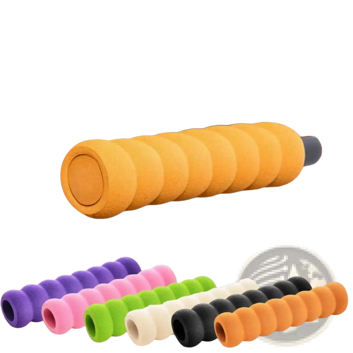Yellow spiral foam door handle grip safety guard for childproofing 6pcs set providing secure grip and protection