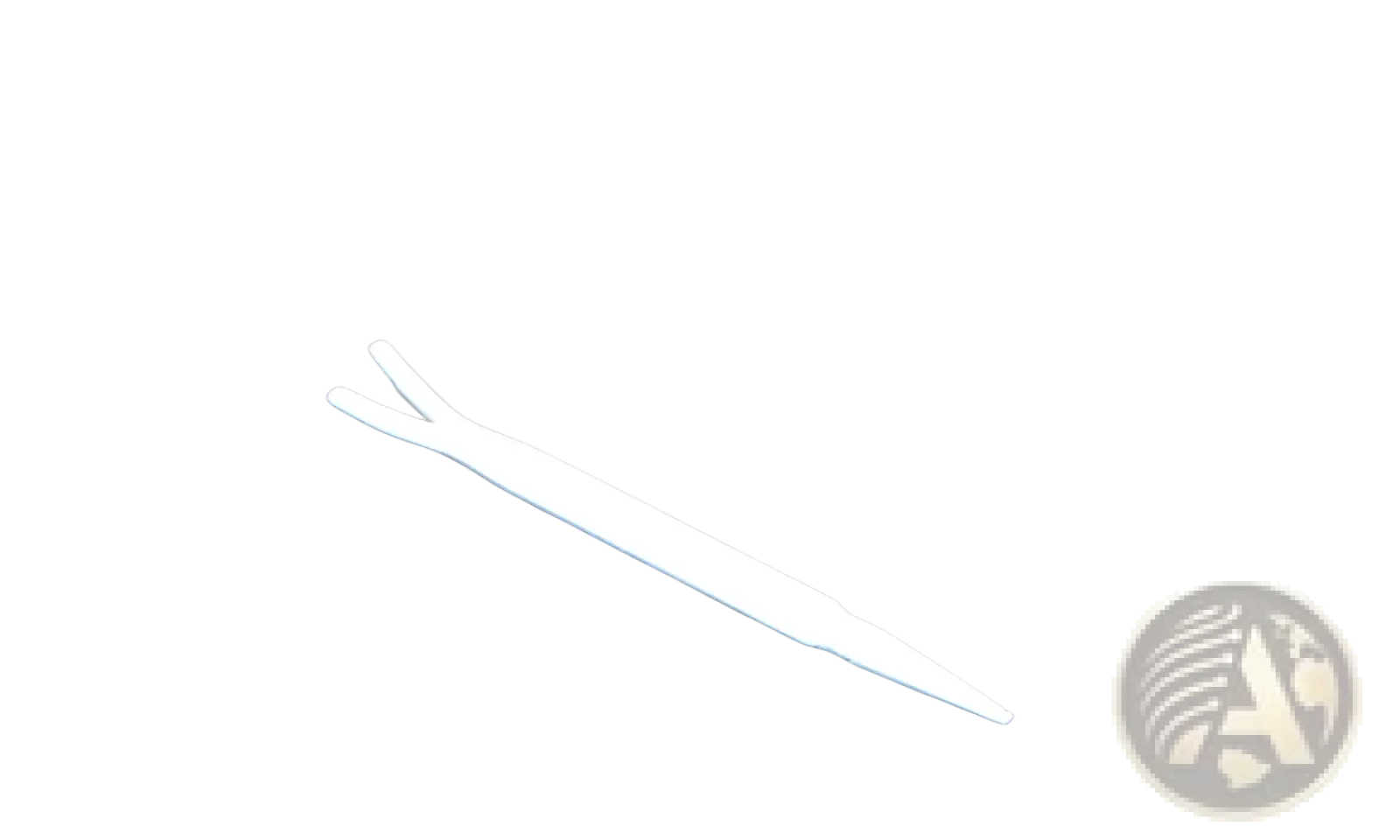 White plastic toothpick with pointed tip and two prongs for double eyelid stickers 600pcs adhesive tape set