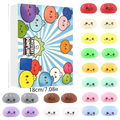 A colorful set of 24 cute dumpling squishies in assorted pastel and vibrant hues for stress relief and fun