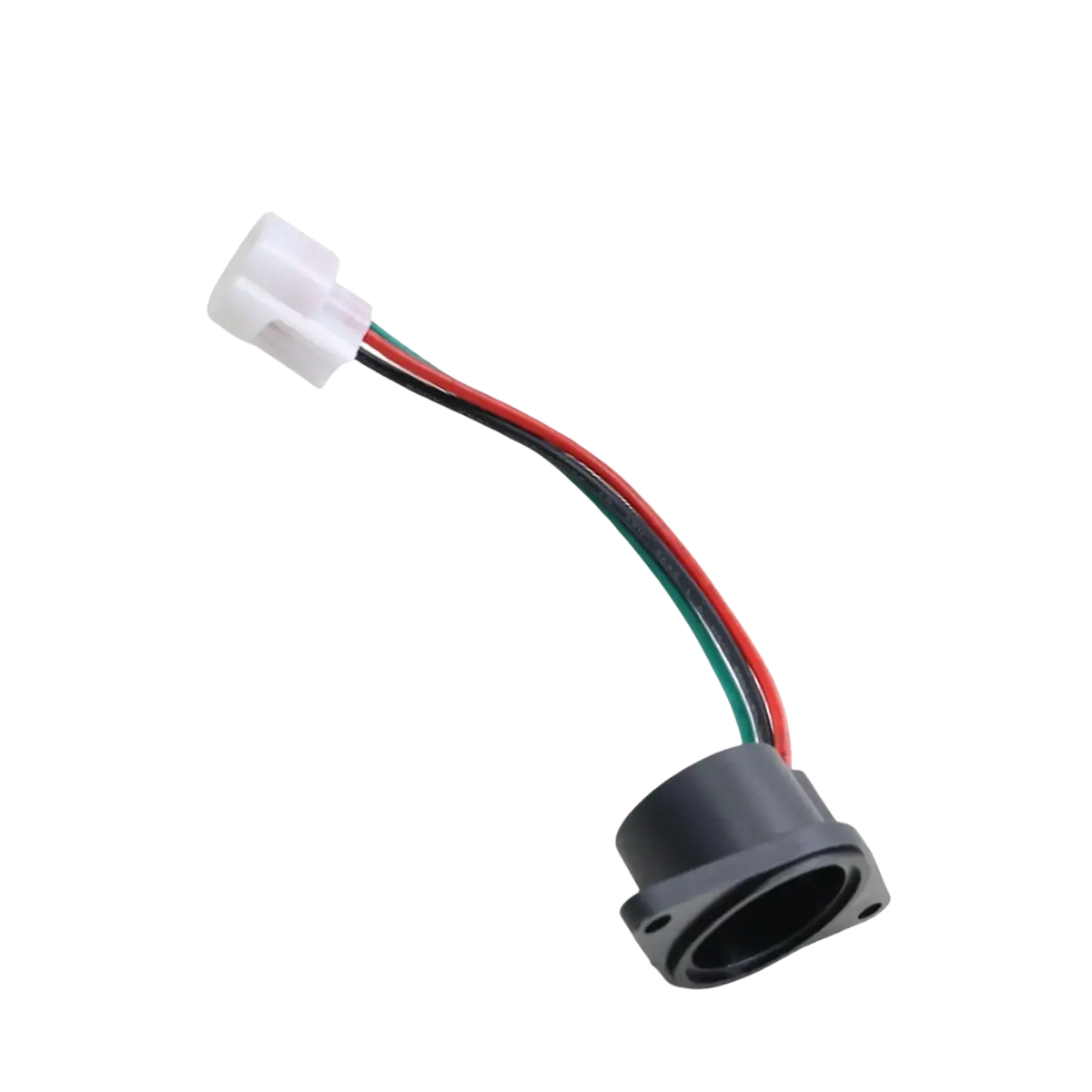 Black plastic e-way golf cart speed sensor replacement connector with white female plug and red green black wires