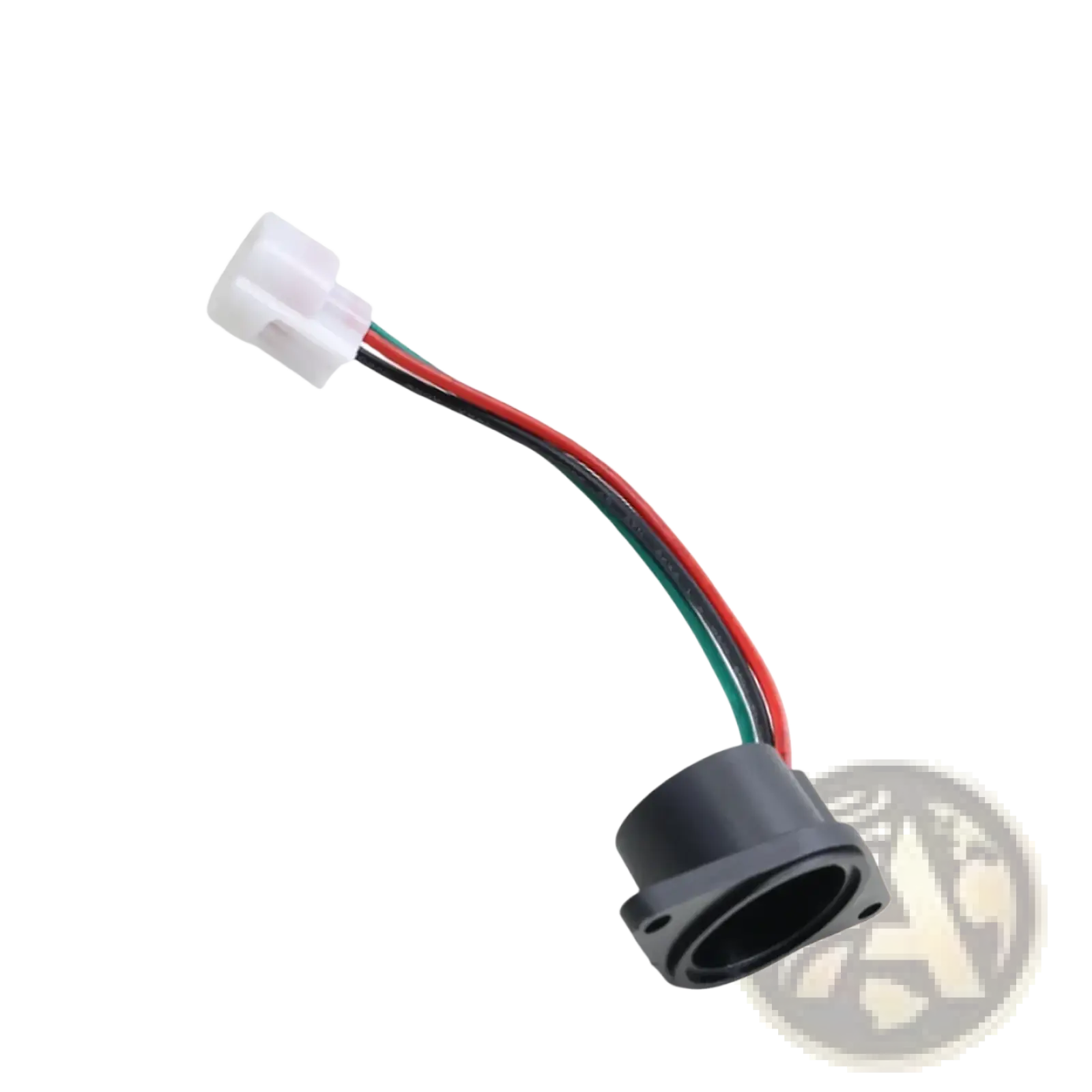 Black plastic e-way golf cart speed sensor replacement connector with white female plug and red green black wires